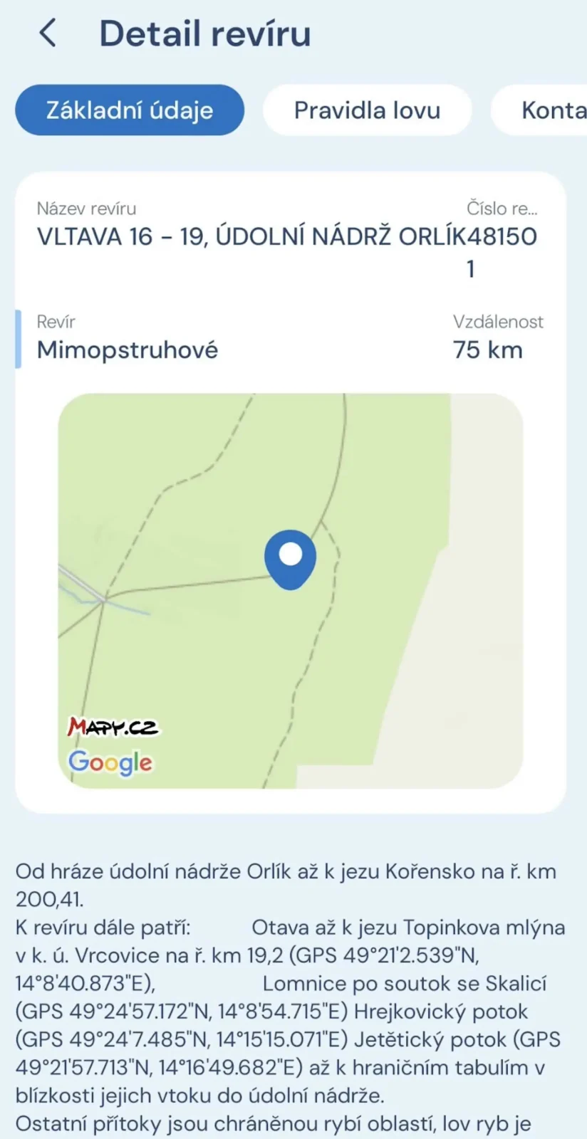aplikace ris